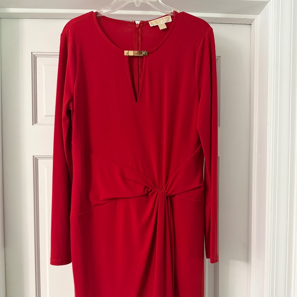 Michael Kors women red long sleeve dress